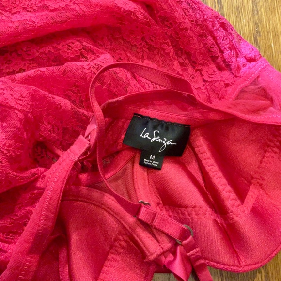 La Senza Red Lacy Camisole sz M - Picture 3 of 4